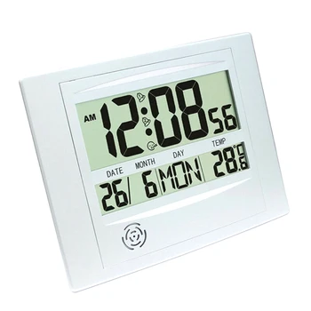 Skaitmeninis Kalendorinę Dieną, Žadintuvas LCD Ekranas Didelių Laiko Su Temperatūros Skaitmeninis Laikrodis-Žadintuvas Didelis LCD Ekrano apšvietimas