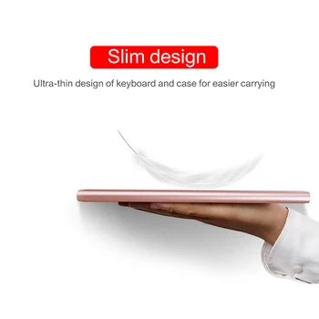 Smart Case for Samsung Galaxy Tab S6 10.5 2019 SM-T860/SM-T865 T860 Slim PU Oda, Nuimama Klaviatūra Tablet Slim Padengti Stendo