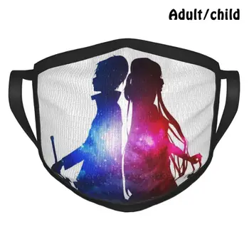 Sword Art Online-Asuna & Kirito Custom Design Veido Kaukė Suaugusiems, Vaikams, Stabdžių Dulkių Kardas Meno Internete Asuna Kirito Poros Meilės