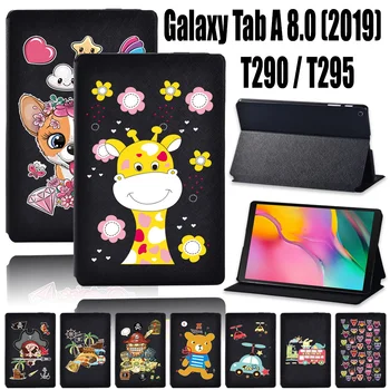 Tablet Case for Samsung Galaxy Tab T290/T295 (2019 M.) 8.0 Colių PU Oda Padengti Atveju + Nemokamas Stylus
