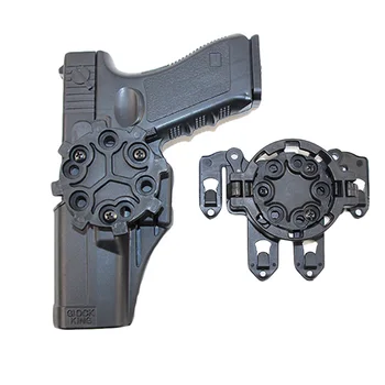 Tatical Airsoft Pistoletas Pistoletas Dėklas, skirtas Glock 17 19 Dėklas Strike Adapterio galima prijungti Molle Liemenės 360 Kampu Dėklas