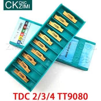 TDC2 TDC3 TDC4 TT9080 Karbido įdėklai, Tekinimo Įrankiai, dvivietis vadovas griovelį, nerūdijančio plieno, speciali CNC tekinimo įrankiai, pjovimo peilis