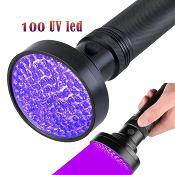 Ultravioletinė Led Uv Žibintuvėlis Žibinto Lempa UV Lanterna AA Baterijos 395 UV bandymo Aliuminio Lydinio Darbo lempa Sterilizer