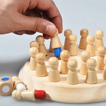 Vaikai Šalis Žaidimas Mediniai Atminties Rungtynės Stick Šachmatų Žaidimas Įdomus Blokuoti Stalo Žaidimas Švietimo Spalva Pažintinių Gebėjimų Žaislas Vaikams
