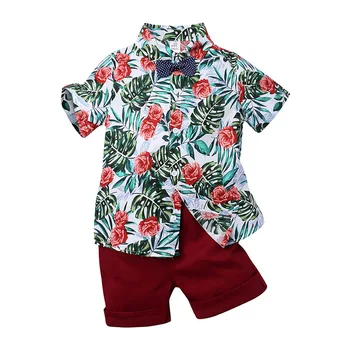 Vaikų Drabužiai 2019 M. Vasarą Vaikai trumpomis Rankovėmis T-Shirt + Kamufliažas Šortai Tinka Bamblys Berniukai Drabužių Rinkiniai
