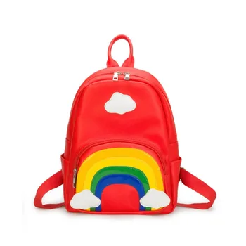 Vaivorykštė Mini Krepšys Mielas skaidrus Tėvų-vaikų Pečių Maišą Super Mokyklos Kuprinė Paaugliams, Vaikams, Anti-lost Schoolbags B022