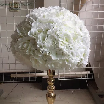 Vestuvių gėlių sienos Dirbtinio šilko rožė Hydrangea gėlių kamuolys vestuvių stalo puošmena, gėlių kamuolys DRAMBLIO kaulo 10vnt/daug