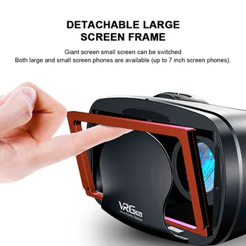 VGR Pro 3D VR Virtualios Realybės Akiniai viso Ekrano Vaizdo Plataus Kampo VR Akinius Langelį 5 iki 7 colių Smartfon, Akiniai