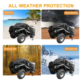 X AUTOHAUX 5 Dydžių Quad ATV Dangtis atsparus Vandeniui, Dulkių, Sniego Anti-UV Protector Universalus Motociklas Transporto priemonės Motoroleris Apima
