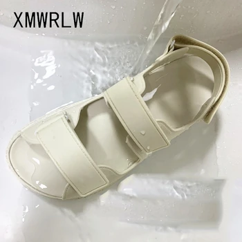 XMWRLW vientisos Spalvos Moterims Vasaros Sandalai Atsitiktinis Kablio Kilpa Ponios Paplūdimio Bateliai 2020 M. Vasarą Moterys Butas Sandalai Non-Slip Batų Sandalas