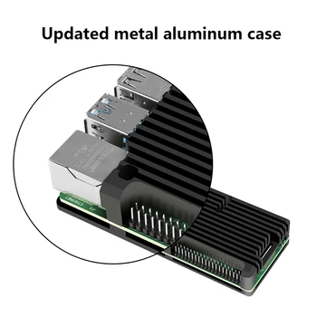Šarvai Aliuminio Atveju, Aviečių Pi 4 B Modelis, Aušinimo Metalo Atveju su Heatsink Šilumos Klijais Pi4 4B
