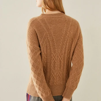 Žiemos 2020 naujas sutirštės Kašmyro Megztinis Moterų prarasti golfo megztinis kašmyro megztinis megztinis (puloveris)