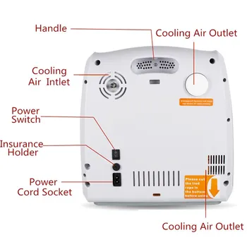 1-6L/Min reguliuojamas deguonies koncentratorius 30%-90% deguonies mašina, namų apyvokos nešiojamų deguonies generatorius
