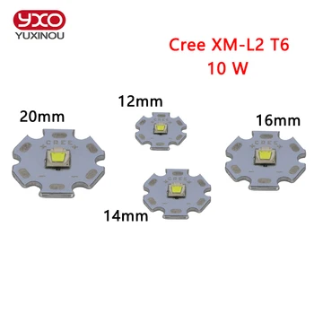 1 VNT CREE XML2 LED XM-L2 T6 U2 10W BALTA Neutrali Balta Šiltai Balta High Power LED Spinduolis su 12mm kaip 14mm 16mm 20mm PCB, 