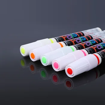 12 spalvų 6mm Įstrižai Patarimas žymėjimo įrankis Skysta Kreida Žymeklis Rašikliai LED Rašymo Lenta Stiklo Meno Tapybos