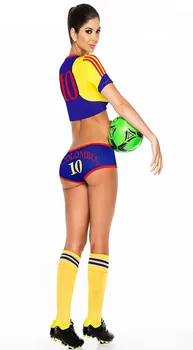 2016 Euro Futbolo Kūdikių Kostiumas Seksualus Cheerleaders Medžiaga Moterų Futbolo Seksualus s kostiumai, Vokietija, Argentina, Ispanija, Brazilija