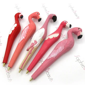 2019 Naujas Gręžimo Pen Diamond Dažymo Įrankiai Flamingo Gėlė Stiliaus Cirkonio Mozaikos Įrankis Mielas Gyvūnų Ranka Raižyti Mediniai Rašikliai