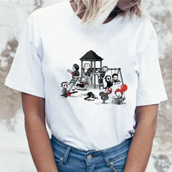 2019 Satanism Doodle Viršuje Humoro Mielas marškinėliai Moterims Estetinės Spalvų Bloko Dizainas Geek Marškinėlius moterų Mokslo Tee marškinėliai femme