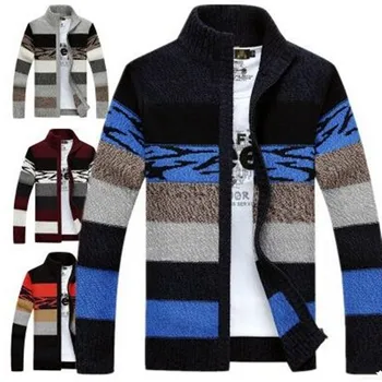 2020 m. rudenį apranga naujas megztinis sustorėjimas golfo džemperis cardigan vyrų plius dydis kailis auginti vieną dorovės drabužiai