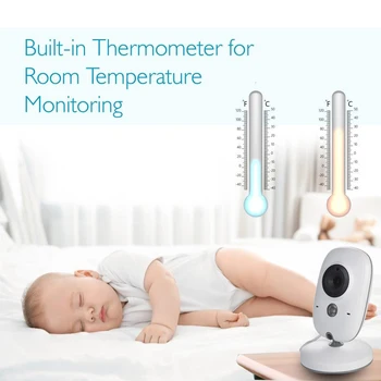 3.2 colių Belaidžio Vaizdo Spalvos Baby Monitorius Su Mic nešiojamų Kūdikių Auklė Saugumo Fotoaparatą IR LED Naktinio Matymo domofonas Temperatūra