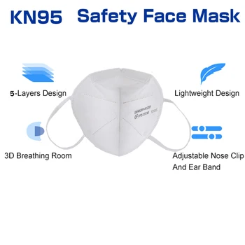 30 gabalas KN95 Veido kaukė FFP2 veido kaukės filtras maske stabdžių dulkių kaukė, burnos kaukės Kvėpuojantis 95% filtravimo Kovos su gripo mascarillas