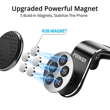 360 Sukimosi Magnetinis, Universalus Automobilinis Telefono Stovas iPhone 8 12 11 Pro Max Magnetas Oro Angos Montuoti į Automobilį Huawei 30 P40 Lite