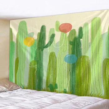 3D Atspausdintas Kaktusas Šeimos Gobelenas Gyvenimo Kambario, Miegamasis Apdailos Smėlio Paplūdimio Iškylą Rankšluostį