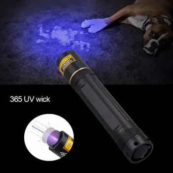 5W Taktinis Žibintuvėlis UV Rašiklį Šviesos 365nm Ultravioletinės Lempos Detektorius, skirtas Šunų Šlapimo Žibintų Žibintuvėlis+18650 Baterija+USB Įkroviklis