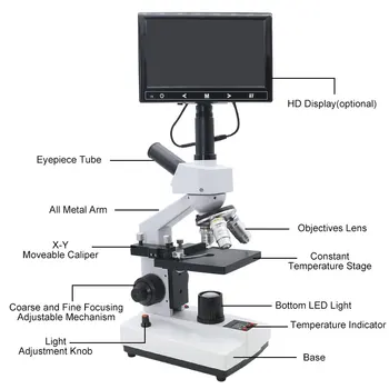 640X-1600X Skaitmeninis Mikroskopas HD Dirbtinio Apvaisinimo Gyvūnų Sperma Spermos Kiaušinių Stebėjimo Pastovi Temperatūra, Mikroskopu