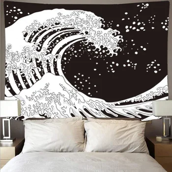 Aggcual banga saulė gobelenas sienos kabo Japonijos spausdinti Kraštovaizdžio Fone Audinio kambario dekoracija estetiška freskos Paplūdimio kilimėlis tap7