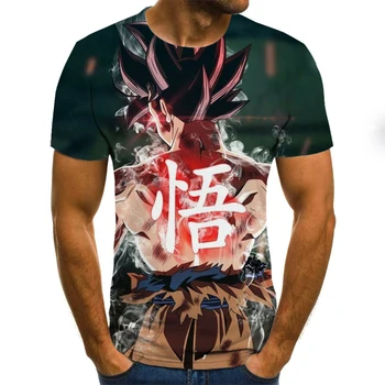 Anime Grafinis T-shirt Vasaros Harajuku Viršūnes 3D vyriški T-shirt Apvalus Kaklas Marškinėliai Anime Berniukų Drabužiai Plius Dydis Streetwear