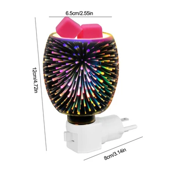Aromaterapija, Šviesos, 3D Spalvinga Tamsos Miegamojo Lempa Smilkalų Degiklis Stalo Lempa Vaško Lydymo Krosnis