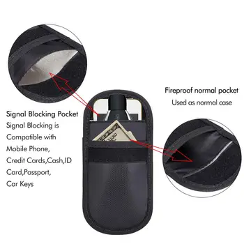 Atspari ugniai Signalo Blokavimo Maišelis GPS RDA Maišelį Shield Narve Dėklas Piniginė Apsaugos Atveju dėl Privatumo Apsaugos Automobilio Raktų-telefonas krepšys