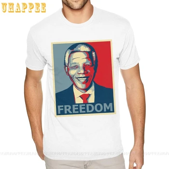 Aukštos Kokybės Nelsonas Mandela Marškinėliai Vyrams Vilties Stiliaus trumpomis Rankovėmis Hip-Hop Tee Vyrų s, Pietų Afrikos Politinė Laisvė TShirts