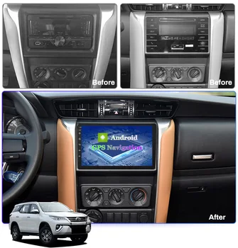 Automobilio radijas Toyota Fortuner 2G RAM Android 2016 2017 2018 autoradio coche auto garso stereo GPS navigacijos DVD multimedijos WIFI