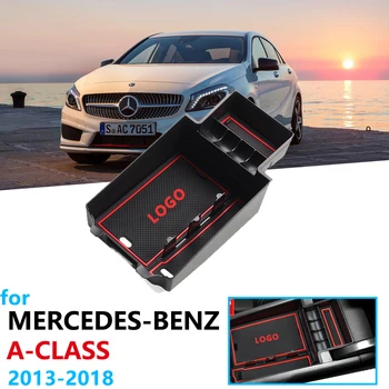 Automobilių Organizatorius Reikmenys Mercedes Benz A-Klasės W176 2013~2018 Porankiu Dėžutės Saugojimo A180 A200 A220 A250 A45 AMG 2016
