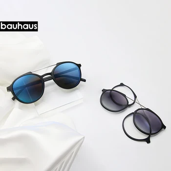 Bauhaus Magnetinio Akiniai nuo saulės, Poliarizuoti Akiniai nuo saulės Trumparegystė akinius rėmo penkių spalvų mados Optinis ULTEM Akiniai