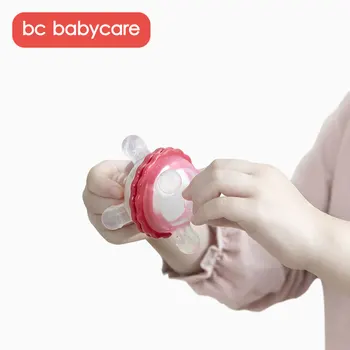 BC Babycare Kūdikių Vaikams Dantis, Ramina Sukimosi FDA Patvirtintas Silikono Teether Built-in-1 Barška Kelių Taškų Teethers Žaislai