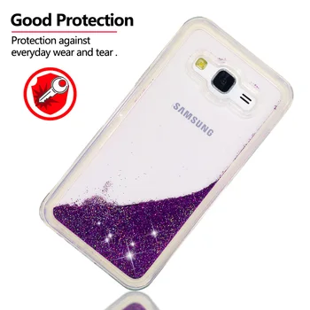 Blizgučiai Dangtelis Skirtas Samsung Galaxy J5 Bling Skysčio Dreni Mielas Atgal Atveju J500 SM-J500H/DS SM-J500M SM-J500F/DS Telefono Funda