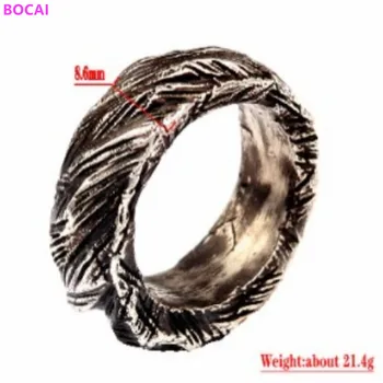 BOCAI s925 sterlingas sidabro žiedai Tailando sidabro asmeninį rankų darbo žiedas 2020 naujas mados juvelyrikos akmens uolienų gryno sidabro žiedai