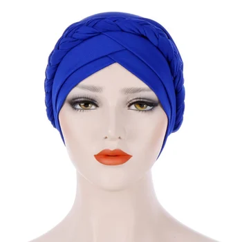 Bohemija Stiliaus Moteris Turbaną Skrybėlę Nerijos Mazgas Lady Galvos Skara Hijab Musulmonų Vidinis Hijab Moterims, Plaukų Aksesuarai, Plaukų Slinkimas