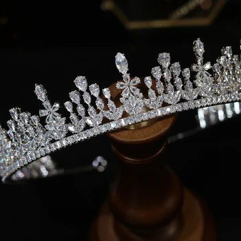 Bridal Crown Vestuves Šukuosena ASNORA Putojantis Nuotaka Plaukų Aksesuarų, Papuošalų Princess Crown A01094