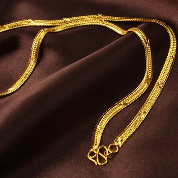 Clavicle Karoliai Geltonos Aukso Užpildytas Unikalus Gyvatė kaulų Grandinės Vyrai Vyriški Papuošalai
