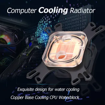 CPU Vandens Bloko Vandens Vario Pagrindo Aušinimo Radiatorius Kompiuterio Aušinimo Radiatorius Intel AMD su Montavimo Varžtai