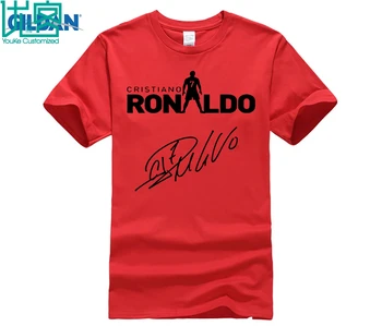 Cristiano Ronaldo Pasirašė Sp7 Tee Cool T Shirts Mens o-kaklo Mados marškinėliai Gerbėjų Dovana
