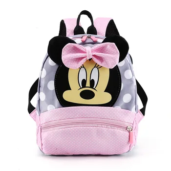 Disney Mickey Mouse Minnie Mouse Vaikų Kuprinės Mokykla Animacinių filmų Mielas Kuprinės Kelionės Krepšys Mažų Mokyklų Maišelį Bookbag Drobė