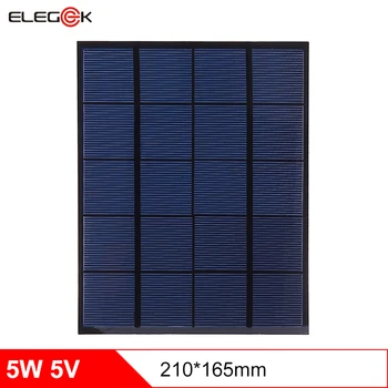 ELEGEEK 5W 5V Monostalline Silicio Saulės baterijų Elementų Modulis Mini 