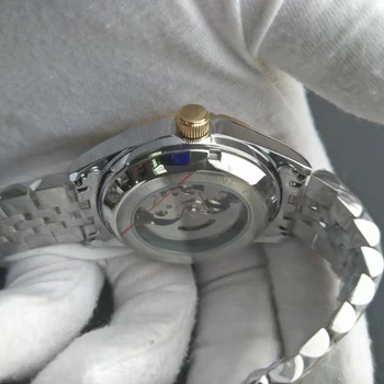 Firminių Arabų Laikrodžiai, Nerūdijančio Plieno Laikrodis Arabijos Musulmonų Laikrodžiai Vandeniui Automatinis Judėjimo Mechaninė Mašina