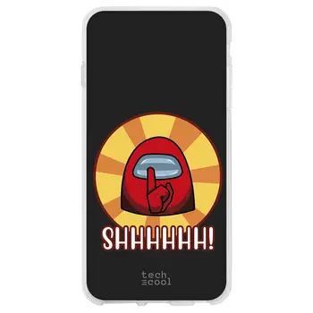 FunnyTech®Silikono Atveju Iphone XS Max l Tarp mūsų Shhhhh