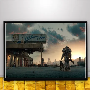 FX1082 Fallout 4 Įgūdis Medis Vaizdo Karšto Classic Zombie Šaudymo Vaizdo Žaidimas plakatus Šilko, Drobės Namų Kambario Sienos Spausdinimo Dekoras